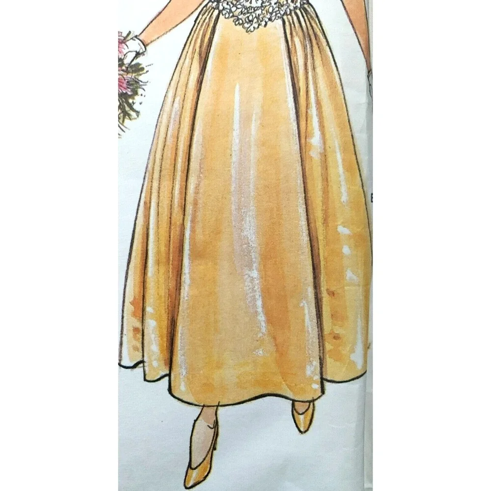 Vogue Bridal Edition Pattern 1980s Wedding Bride Bridesmaid Gowns 32.5